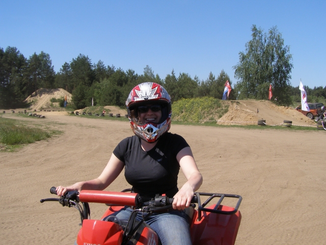 Disfrutando de un paseo en quad