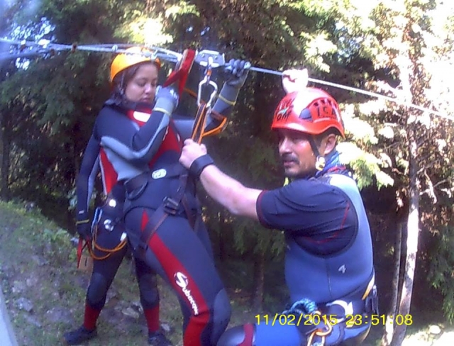 seguridad en tirolina