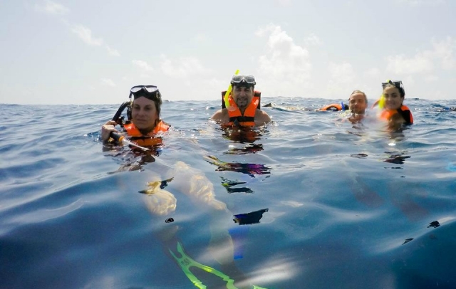 snorkel en famili