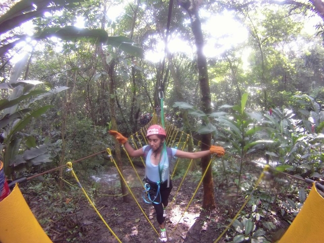pasando por el puente