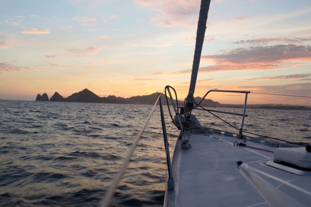 Atardecer desde el barco en Baja