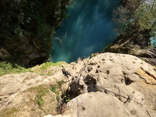 Rappel en hermosos parajes