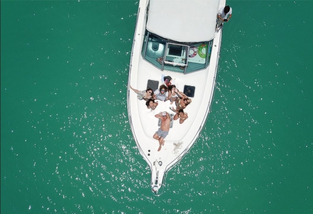 Paseo por Yucatan en la cubierta del barco