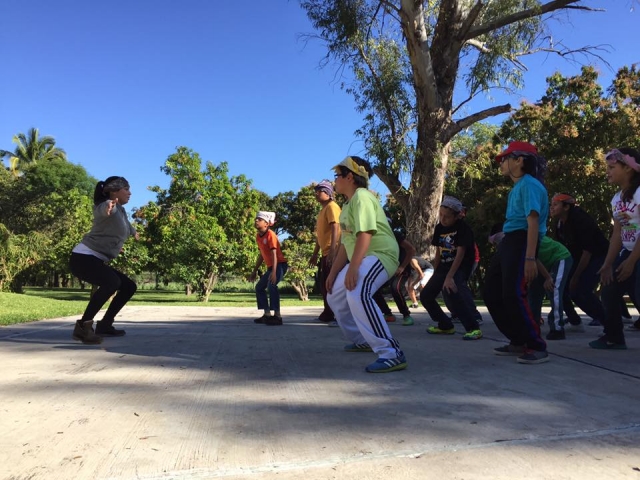 Ejercitándose al aire libre