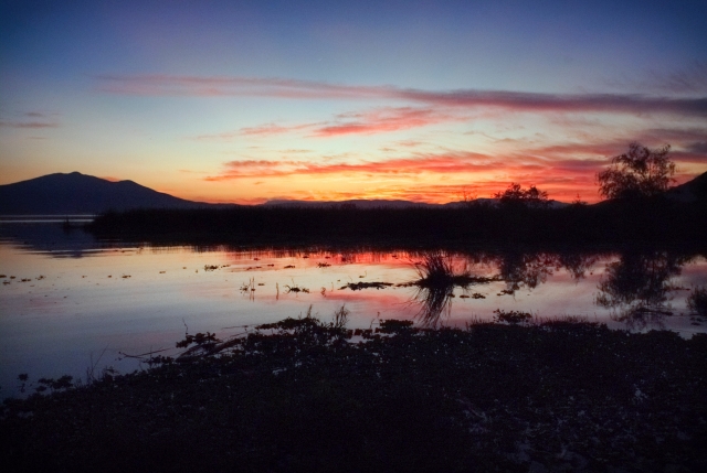Atardecer en el lago de Chapala