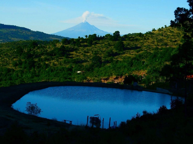 Vistas de senderismo en tlaxcala con chalé goyri