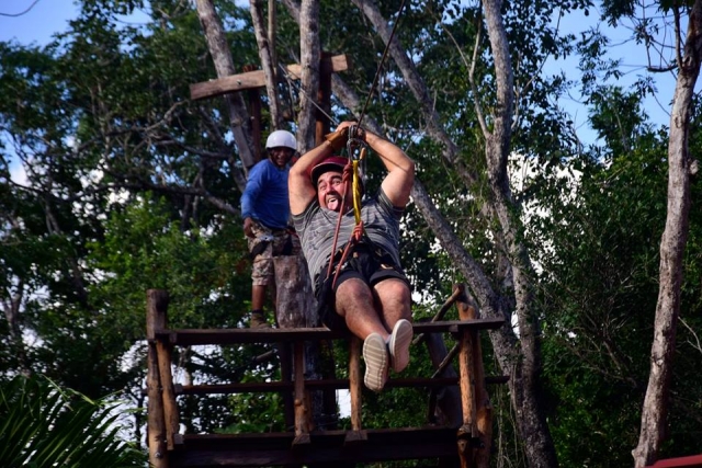 La velocidad de la tirolina