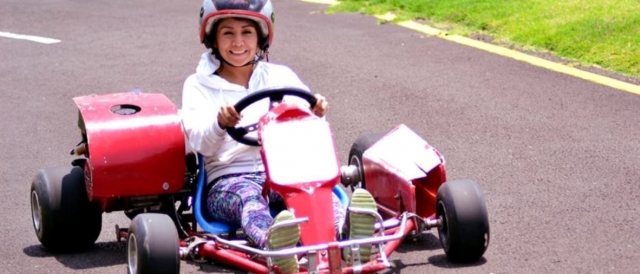 Felicidad extrema en go kart en Volcanic Park