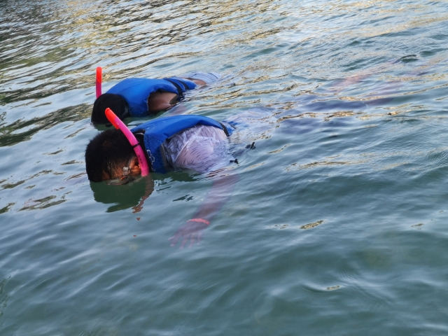 snorkel en mar caribe