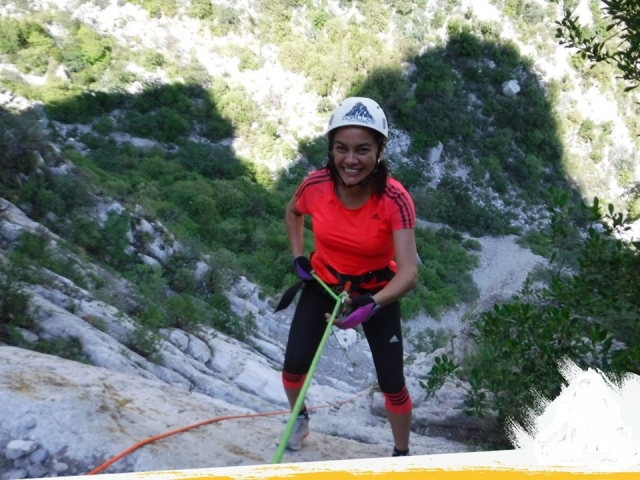 Emocionada con la aventura