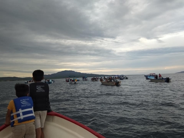 Iniciando el día de pesca