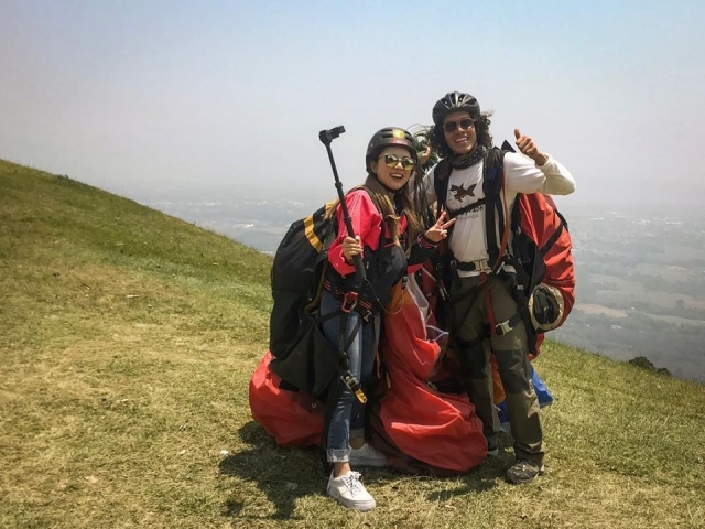 Listos para volar en parapente