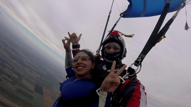 Disfrutando del paracaídas