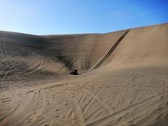 Dunas en quad en Chachalacas