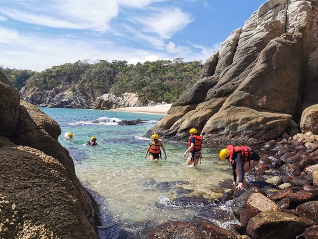 Disfrutando la bahía