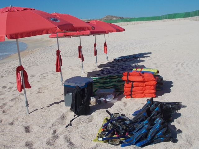 Equipo para la playa