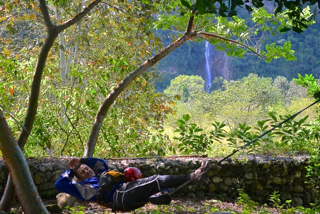 Relajación con cascada