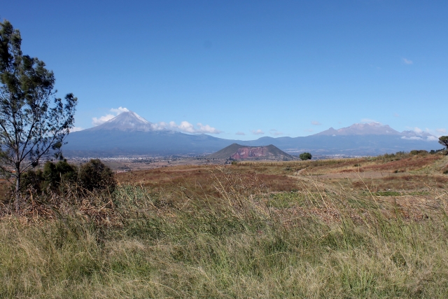 Vista hacia los volcanes