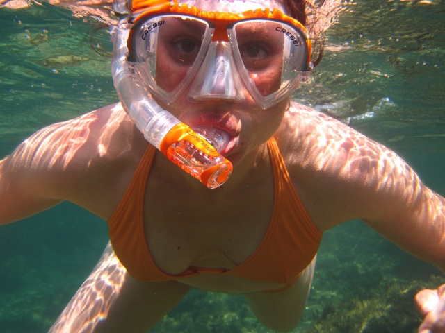 Fotografía realizando snorkel