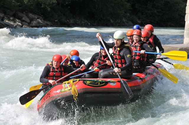 Rafting en la bahía de Santa Cruz