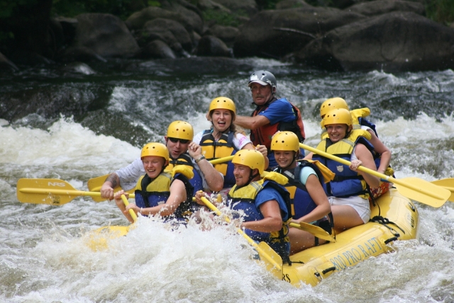 rafting con amigos