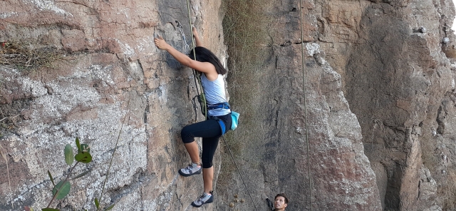 Escalada en roca natural