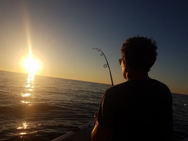 Pesca al atardecer