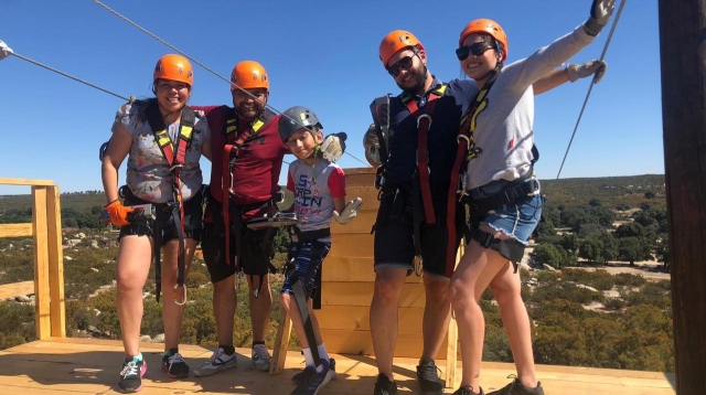 Tirolesas en tecate con amigos y familia