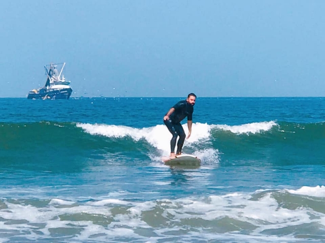 Llegando a la orilla