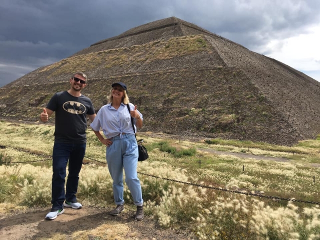 Foto con la pirámide del sol