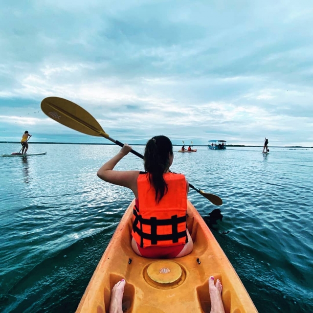 Kayak en la laguna