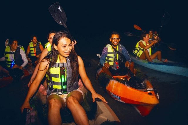 Visitas guiadas nocturnos en kayak