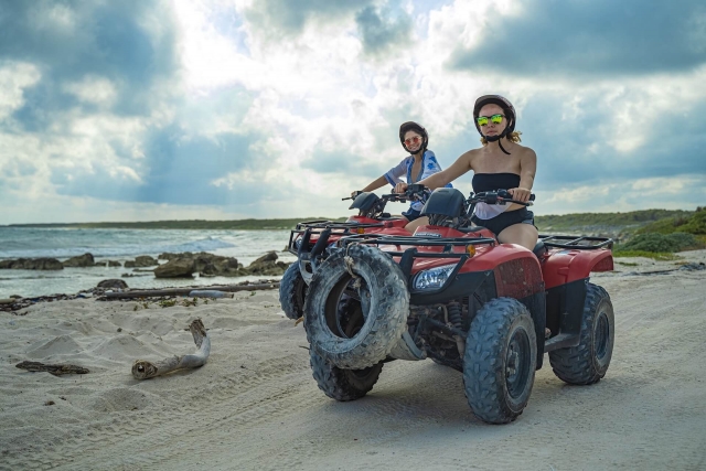 Conduciendo en la playa