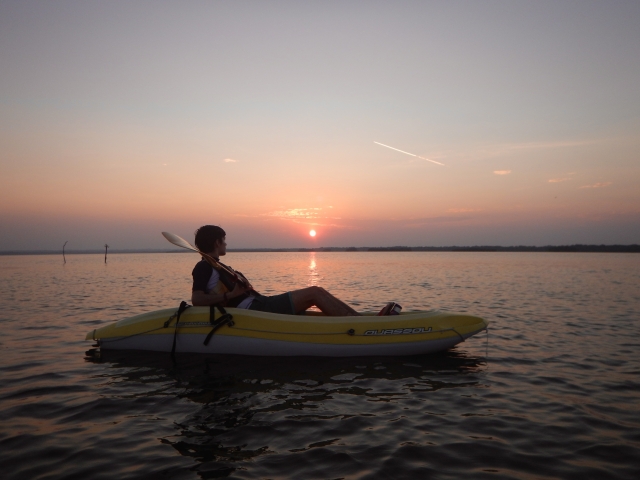 Atardecer en kayak