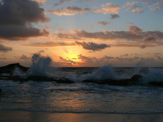 Atardecer en la playa