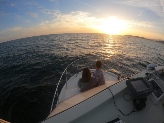 Atardecer en yate
