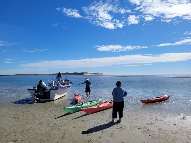 Practicando kayaking