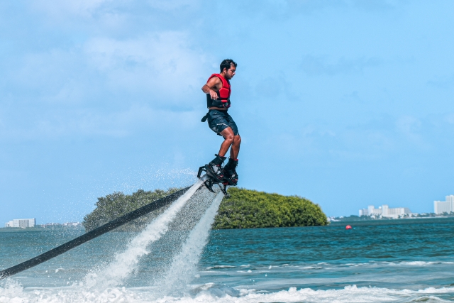 Volando en flyboard