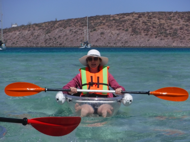Remos y kayak transparente
