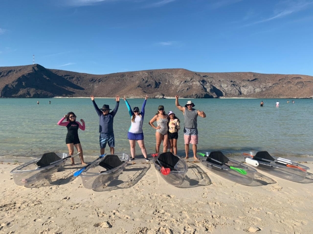 Actividades acuáticas en mar