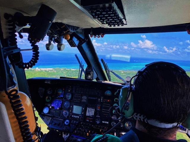 Volando sobre el caribe