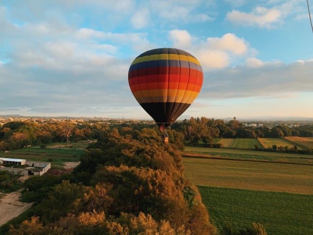 Iniciando el paseo en globo