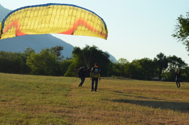 Despegando en parapente