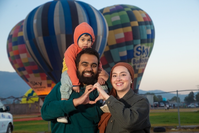 Experiencia en globo con familia