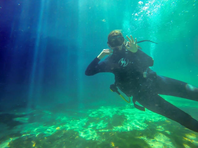 Mágica experiencia buceando en cenote