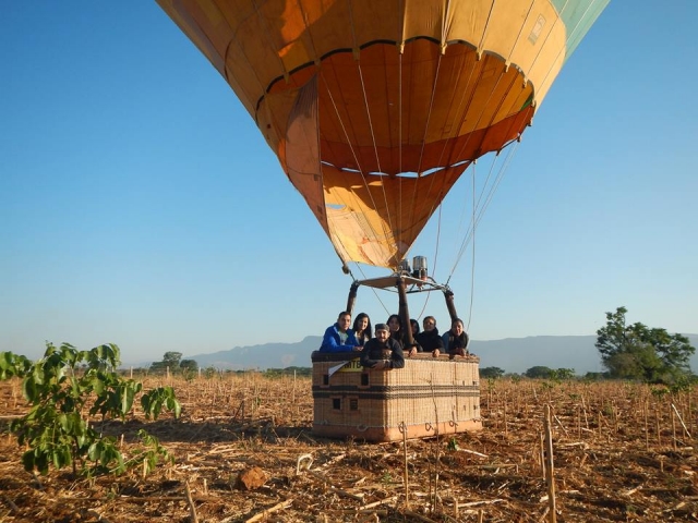 Despegando con el globo