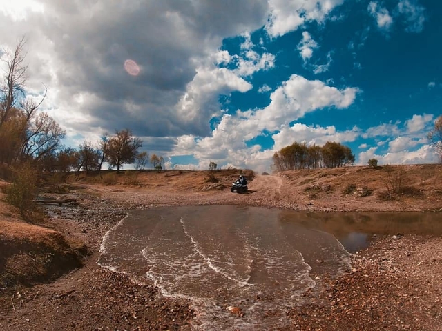 Conduciendo en agua
