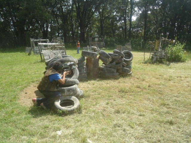 Jugando paintball