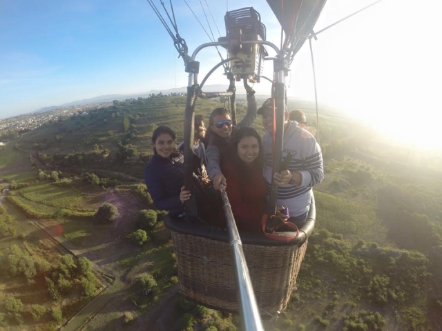 Foto durante el paseo en globo