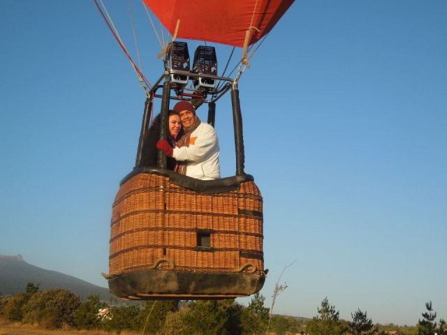 Paseo en globo pareja